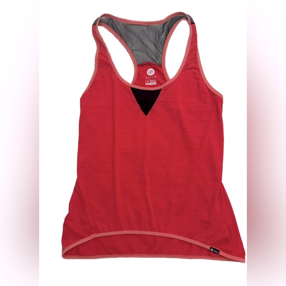 W’s Zuala Athletic Tank With Mesh Raceback|Dark Pink w Black|Size M|EUC
